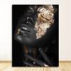 African Art Black and Gold Woman Oil Painting On Canvas Cuadros Posters and Prints Scandinavian Wall Art Picture for Living Room