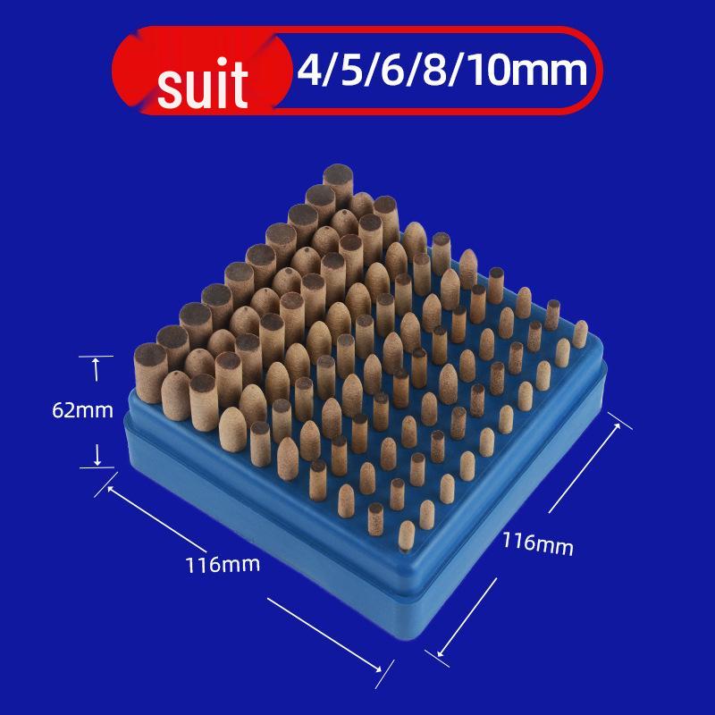 3mm Shank Pneumatic Electric Grinder Set with Cowhide Polishing and Cylindrical Bullet Shape Heads