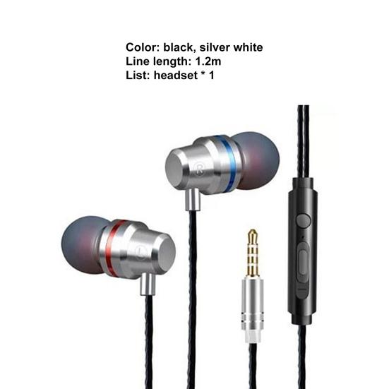 YE1 Wired Earbuds Ergonomic Wire Control In-ear 3.5mm Portable Heavy Bass Earphones for Sports