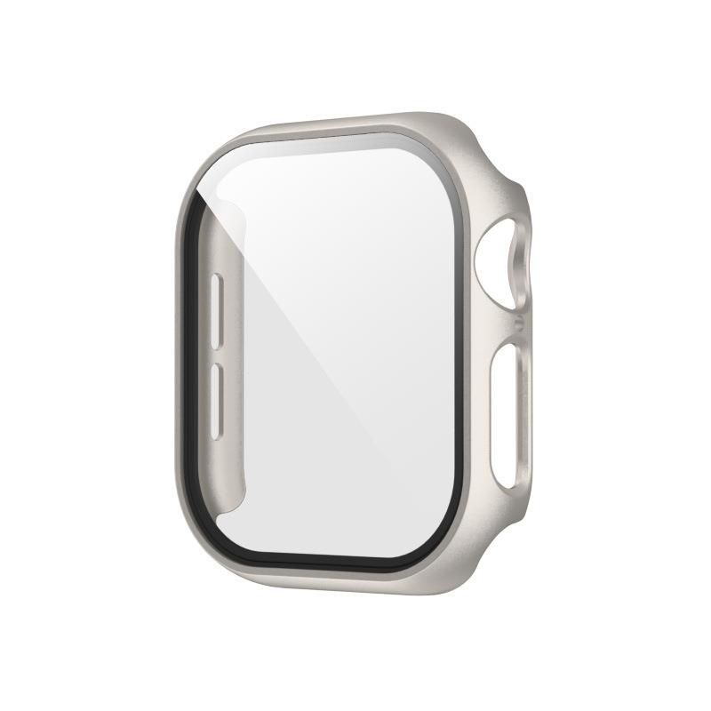 Gehärtetes Glas+Hülle für Apple Watch 11 10 46mm 42mm 9 8 7 PC Stoßfänger Displayschutz Hülle iWatch Serie 6 5 4SE 44mm 40mm 41 45 7