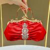 Luxury Womens Clutch Bag With Sparkling Rhinestone And Lock Closure For Evening Party