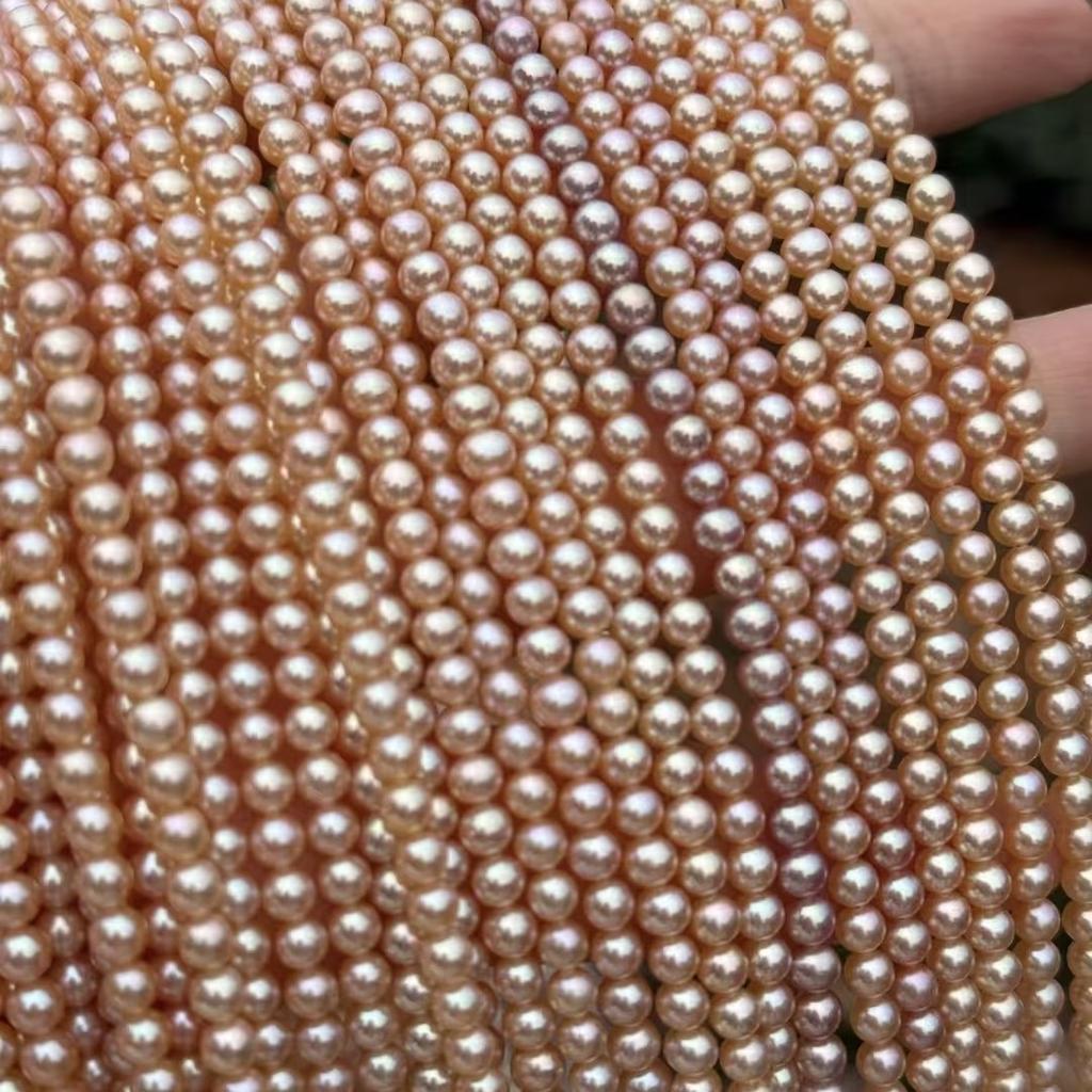 Spring Summer DIY Accessories Near Round Pearl 4-4.5mm For Jewelry Making DIY Pendant Earrings Necklace Bracelet  Accessory