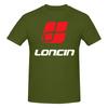 Loncin Motors Logo Smooth Tshirt Solid Color Minimalism Bright Colors Tee