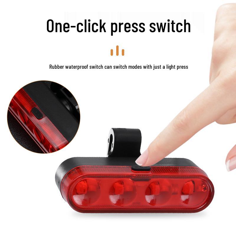 Luce posteriore per bicicletta ricaricabile USB 2025: Avviso di Sicurezza COB ad Alta Luminosità per Ciclismo all'Aperto