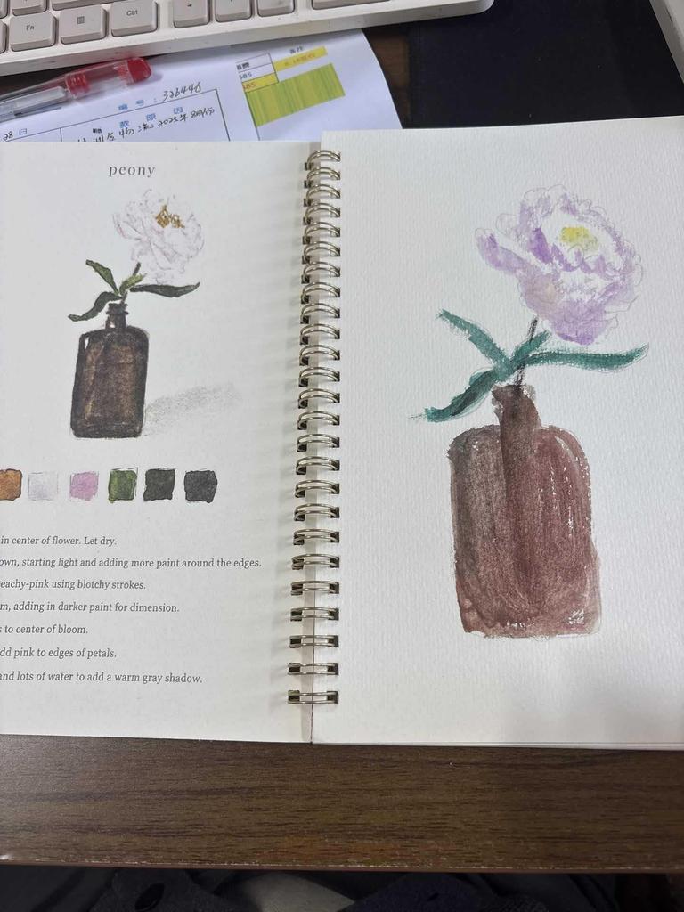 Enhanced Non-Bleeding Watercolor Painting Book