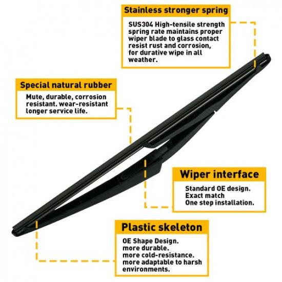 2Set FITS Mercedes-Benz Rear Smooth ML Window Wiper SUV Blade ML320 ML350 ML550