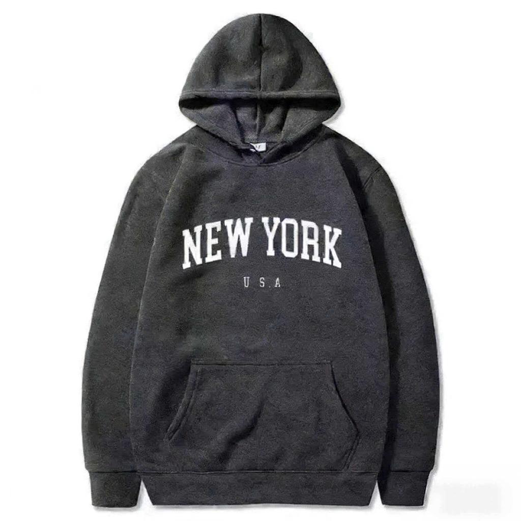 Men's and Women's Hooded Fashion Letter Trend Pattern Sweatshirt Loose Casual Jumper Sportswear