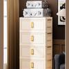 Flip Storage Box Storage Cabinet Foldable Plastic Wardrobe Cross-border Clothes Organizing Box Home Bedroom Locker