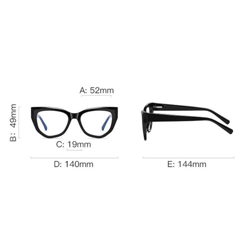 0 -0.5 -0.75 To -6.0 Anti Blue Light Cat Eye Nearsighted Glasses For Women Fashion  Hyperopia Eyeglasses Power +0.5 To +4.0