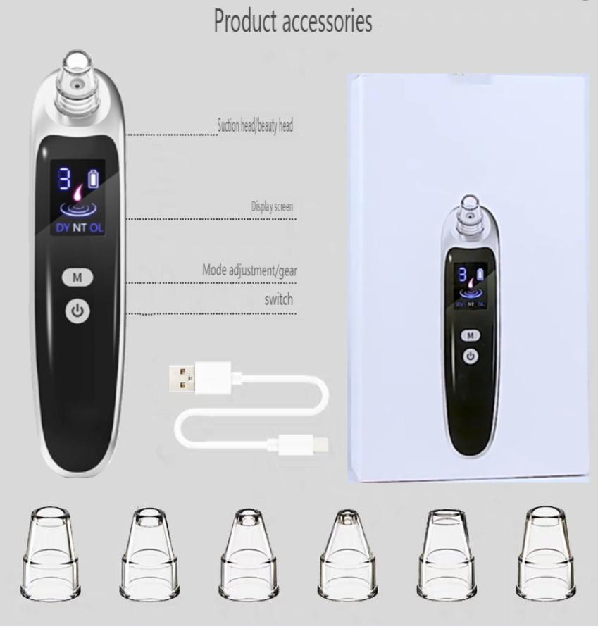 

ZJM0001- Facial Blackhead and Acne Removal Cleaner Electric Blackhead Removal Tool Facial Vacuum Cleaner