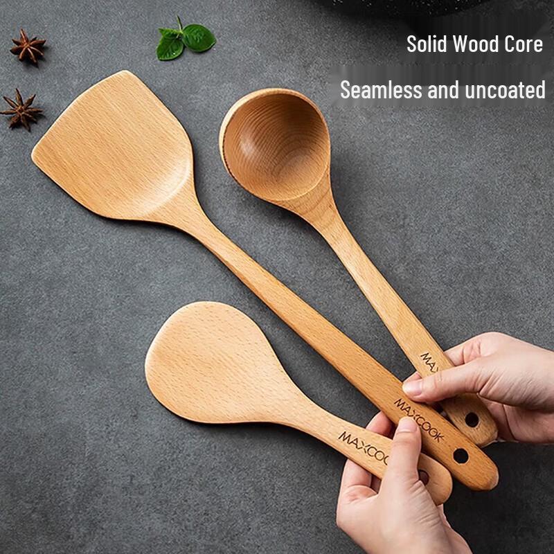 

Meichu Beechwood Cooking Utensil 3-Piece Set