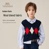 YEEHOO Boys' College Style Wool Blend Knitted Vest