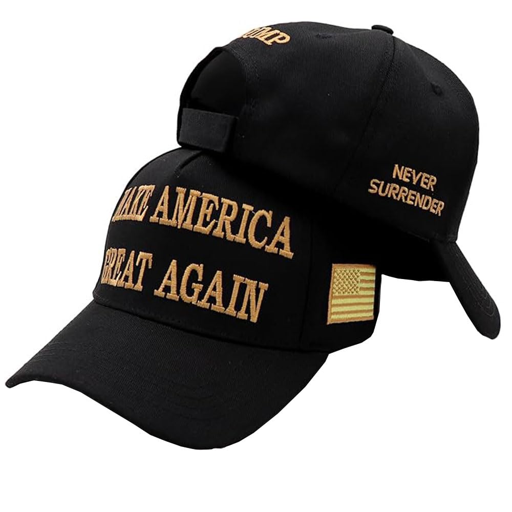 

Кепка Трампа Кепка 2024 Кепка американского президента MAGA Кепка Предвыборная кампания 2024 Сделаем Америку снова великой Бейсболка Кепка США [Flymaple] (A-Черный)