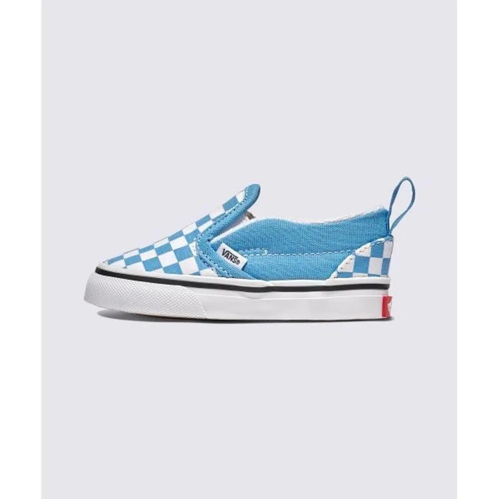 Vans KIDS Slip-On V Toddler Color Theory Checkerboard Blue 01 115
