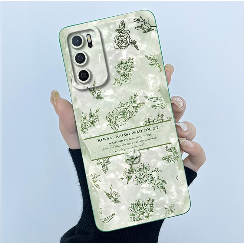 For OPPO A16 Case Oppo A16s A54s Case Fashion Simplicity Flower Soft LIquid Silicone Shockproof Cover Oppo CPH2269 CPH2271 Funda