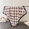 New Plaid High-end Printed Silk Scarf Imitation Square Shawl Versatile Neck Small Headscarf Women's