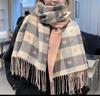 Korean version of wool plaid scarf women's winter new fashion versatile thickened warm student couple plush scarf men