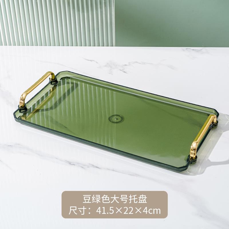 Small&Large Serving Tray with Handles Valet Tray Plastic Serving Tray for Party Kitchen Bathroom Dessert Table Cupcake Display