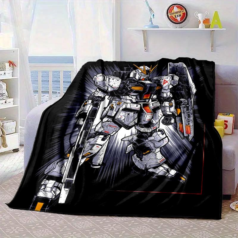 Mecha Armor Robotic Design Blanket Flannel Blanket for bed, sofa, Camping, Hiking, Picnic Essentials, gift for family Fan gifts