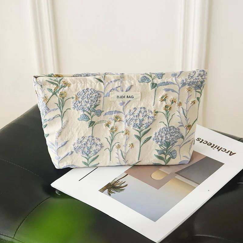 Borsa per Trucco da Donna Grande Capacità Assorbente Igienico Trucco Ritocco Forniture Borsa Portaoggetti Borsa da Toilette