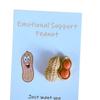 5Pcs Cute Pickle Design Pocket Hug Cards Emotional Support Pickle Tomato Eggplant Peanut Carrot Positive Cards Set for Graduation