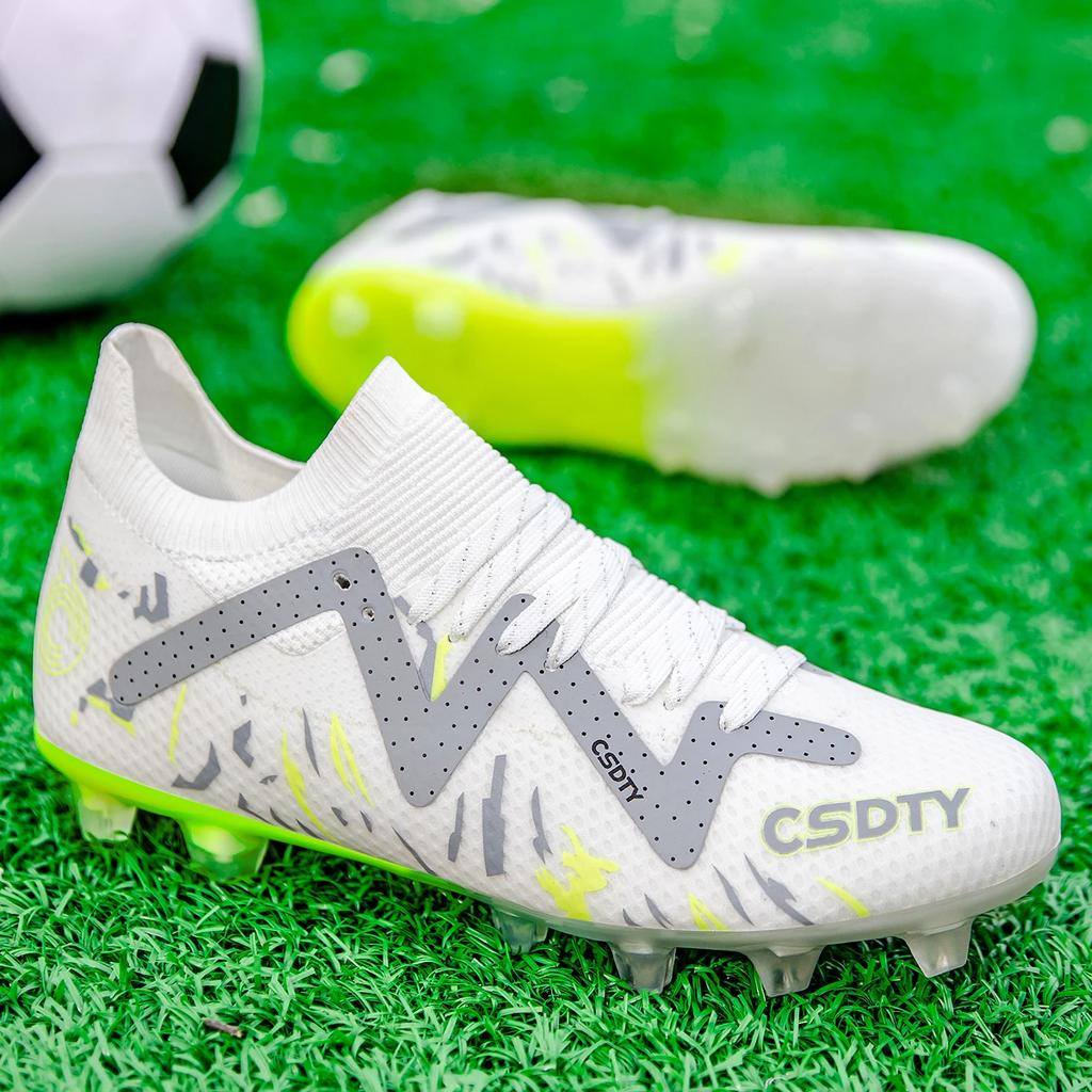 Professional Men Football Shoes Fast Grass Training Football Field Boots Indoor Original TF/FG Soccer Shoes Boy Training Sneaker