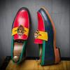 Moda Taglia Grande 38-48 nuova pelle Scarpe Casual da Uomo colore misto moda Punta chiusa sabot piatto moda scarpe estive 19