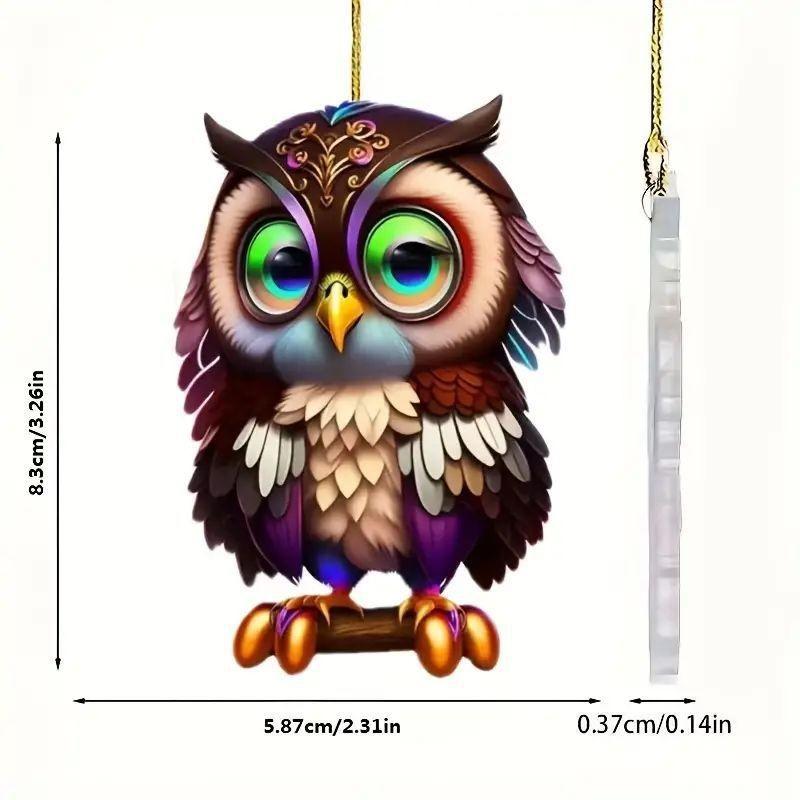 Cute Cartoon Acrylic Decorations For Car Rearview Mirror Stylish Holiday Charm