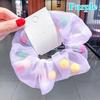 Woman Colorful Hairball Hair Ties Scrunchies Girls Elastic Hairband Hair Accessories Rope Headwear Rubber Band Ponytail Holders