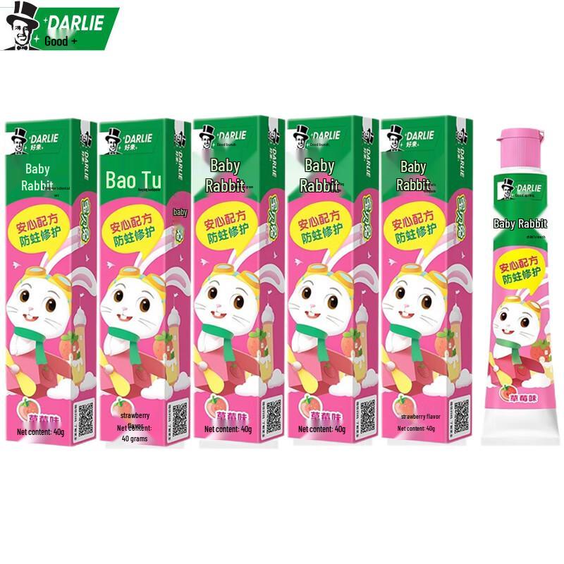 

Darlie Baby Rabbit Kids Fluoride Toothpaste - Strawberry (5-Pack)
