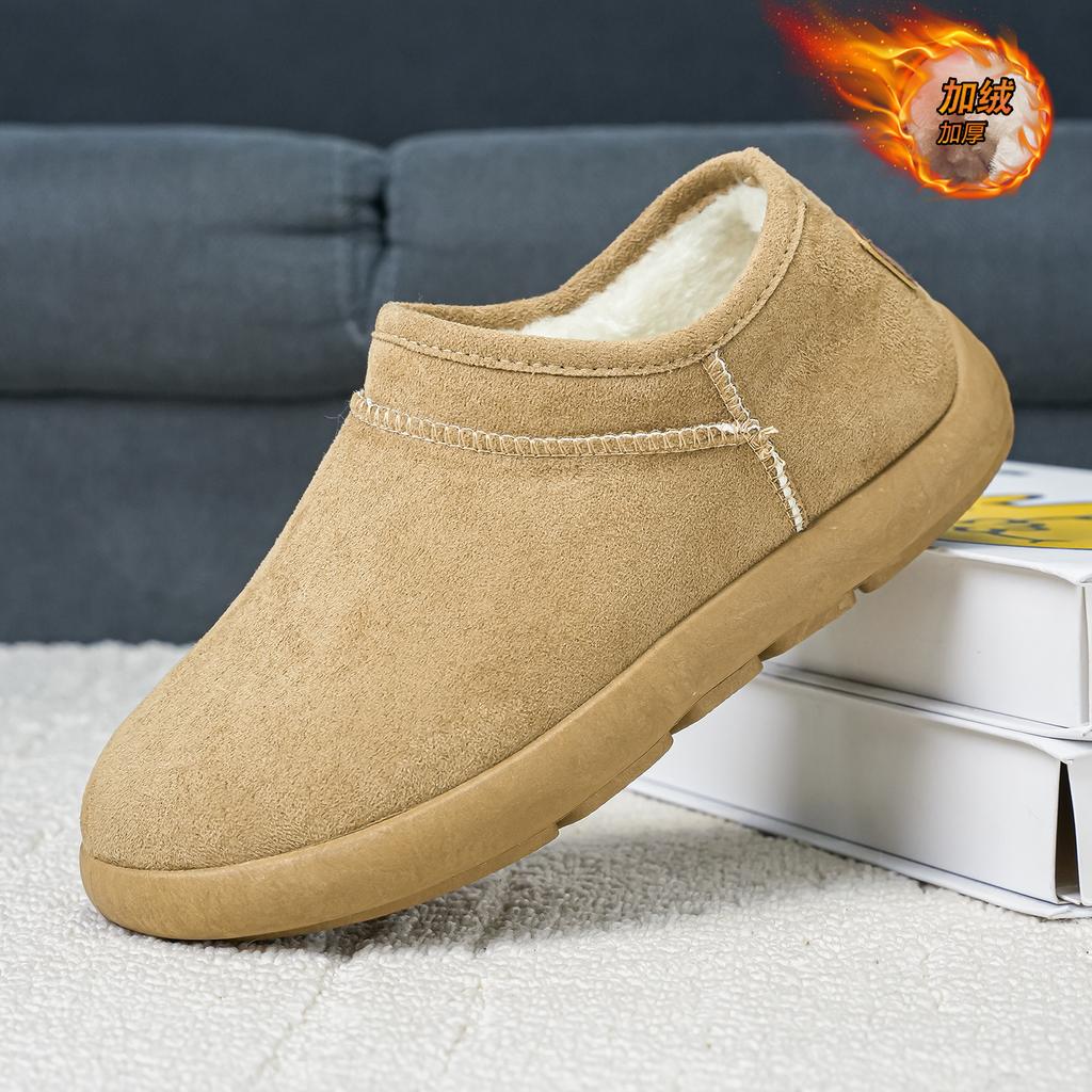 Winter Shoes New Men's and Women's Warm Thick soled Cotton Shoes Indoor and Outdoor Plush Shoes Large Comfortable Anti Ski Shoe