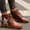 Fashion 2024 Fashionable and Versatile Women's Boots Solid Color Comfortable Lace-Up Casual Outerwear Women's Boots Zapatos De Mujer