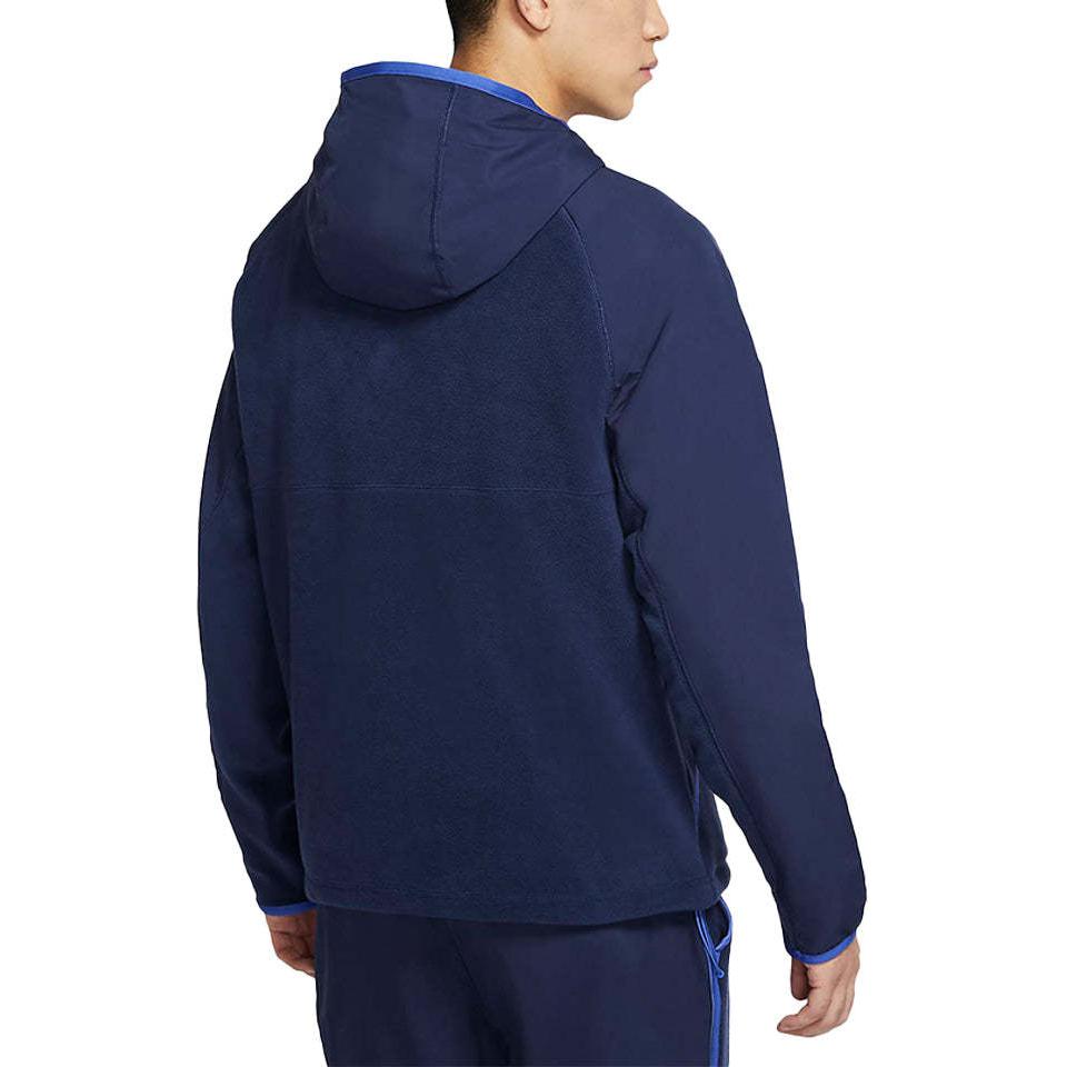 Nike Solid Color Pullover Fleece Hoodie Men Tops Navy-Blue CU4364-410