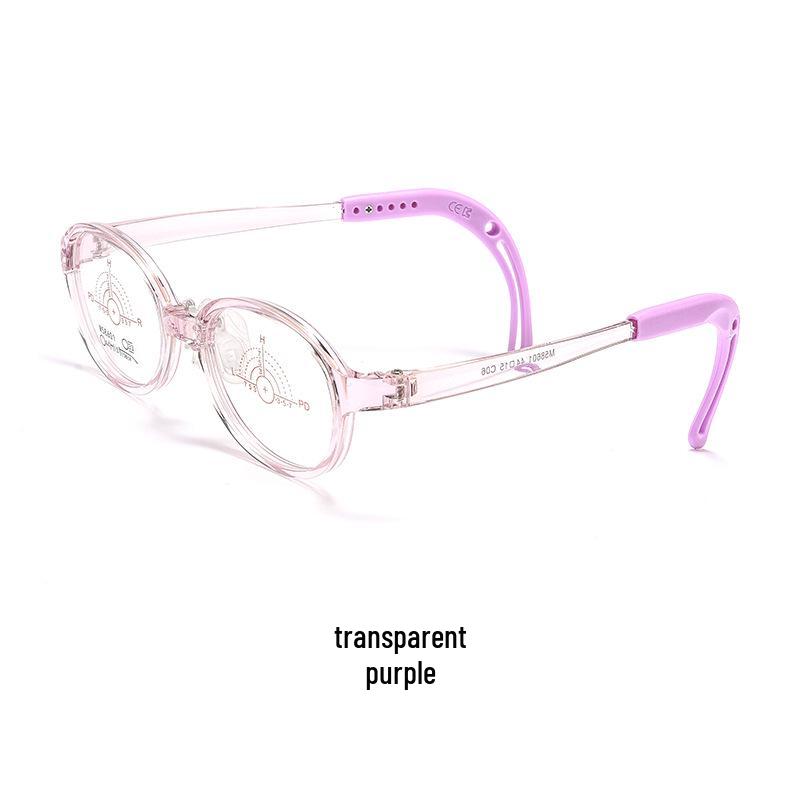 Top-Selling Professional Children's Glasses with Tomato-Style Silicone Nose Pads, Ultra-Light Transparent Gray Unisex Frame