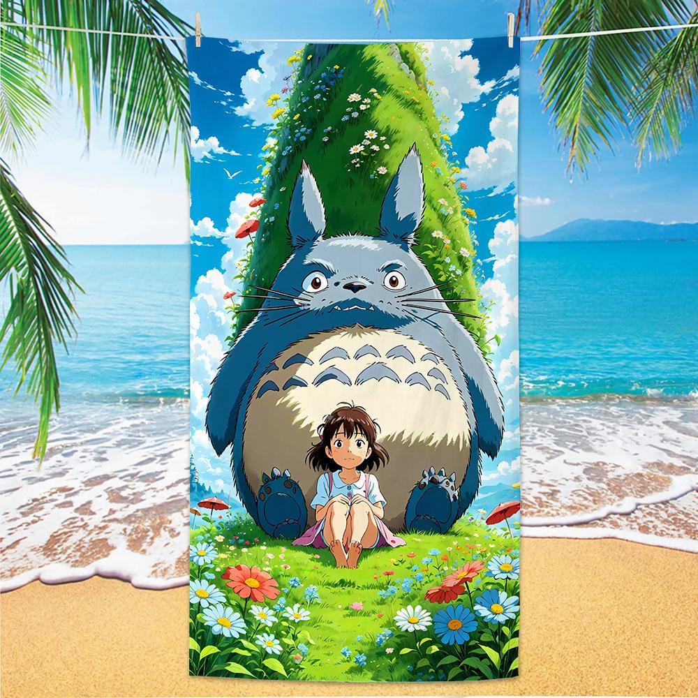 Send Cartoon Animation Chinchilla Beach Towel Microfiber Digital Printing Quick-Drying Beach Towel