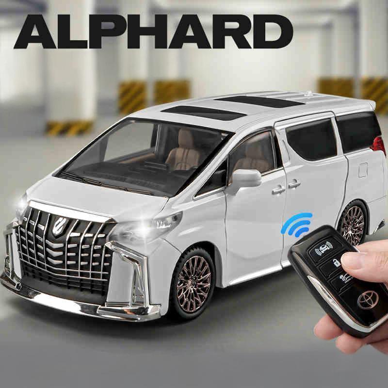 

1:24 Toyota Alphard Key Control Alloy Car Model Sound and Light Pull Back Children s Toy Collectibles Birthday gift белый