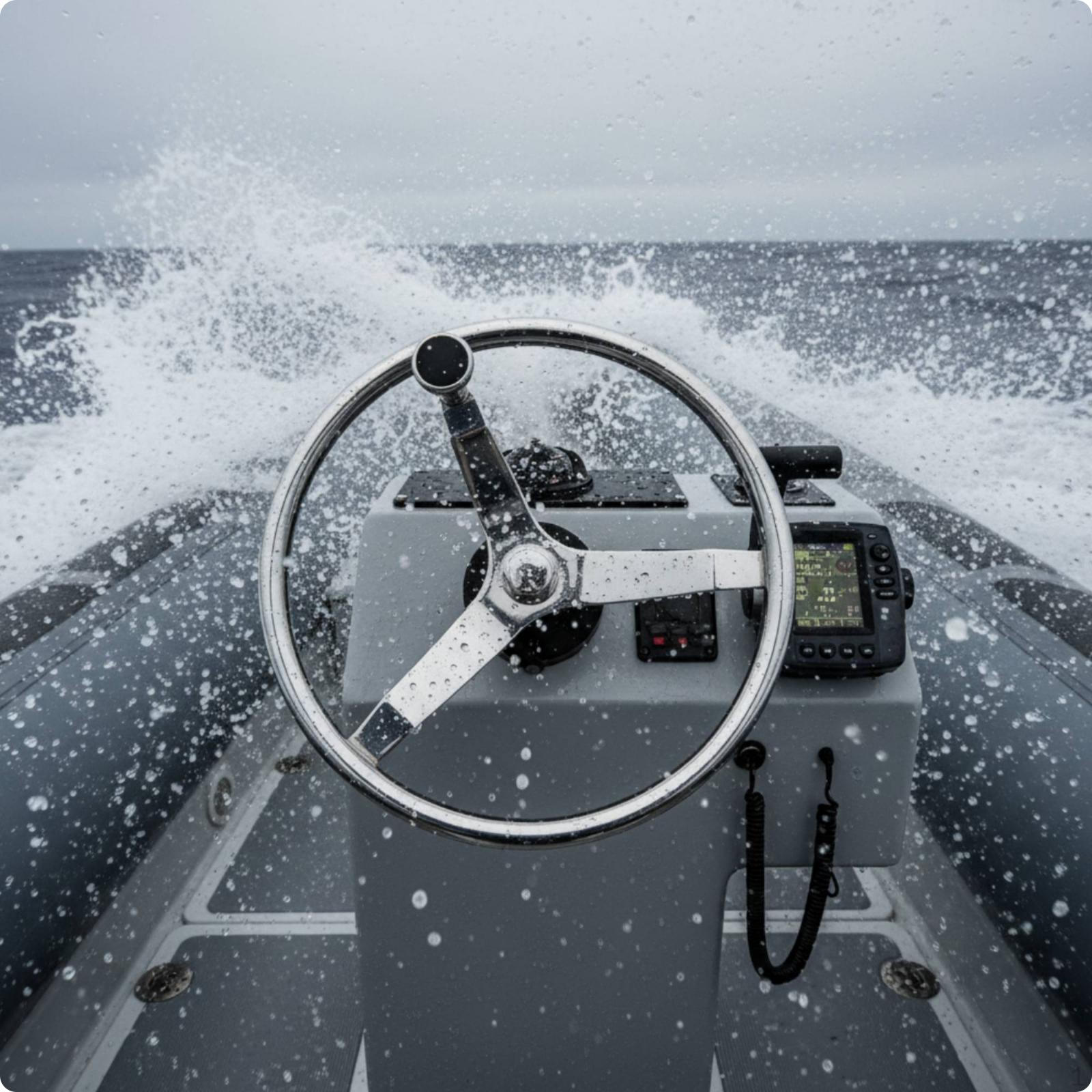Marine Steering Wheel Smooth Rotation Stainless Steel Ship 135 Inch 13-5 Inch Marine