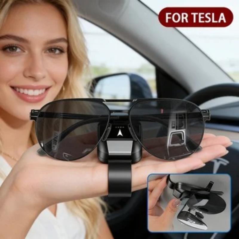 Car Sun Visor Glasses Clips Interior Eyeglasses Storage Holder Compact Storage for Tesla Model 3 S X  Y Cybertruck Roadster