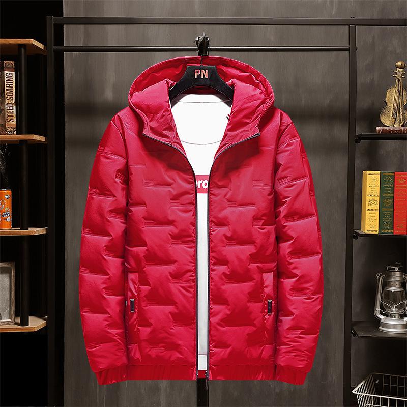 Padded men's winter velvet padded clothes winter coat hooded padded jacket men