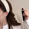 Beige Headband Wide Edge Pearl Hair Band Elegant Hair Hoop  Hair Women Accessories
