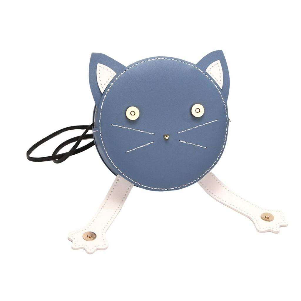 DIY Shoulder Bag Making Kit Hand Woven Bag Pre Cut Leather Sewing Leathercrafts Cat Shaped Full Tools For Beginners