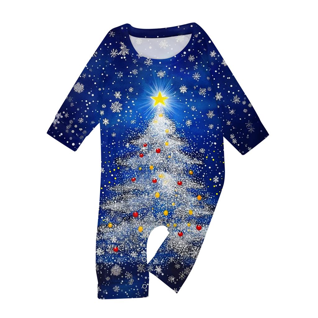 Christmas Print Family Outfit Long Sleeve Top + Pants Set Family Outfit