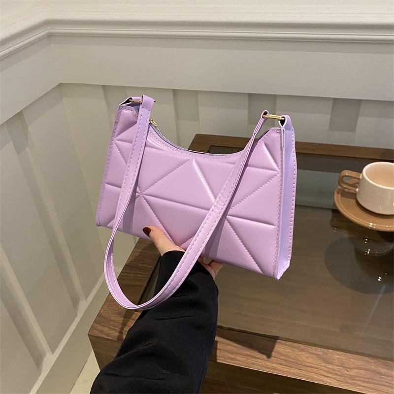 Urban Minimalist Pu Underarm Bag With Zipper Closure For Daily Use
