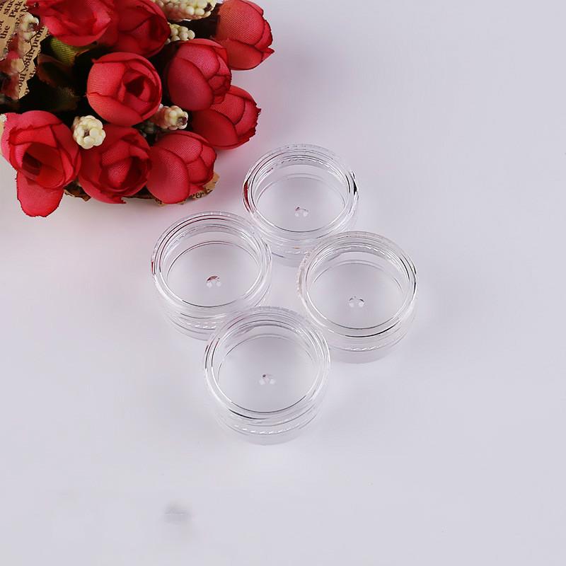 50Pcs Portable Mini Plastic Empty Cream Bottle Jars Nail Art Eyeshadow Makeup Case Face Cream Lip Balm Container Pot