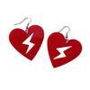 Chic Acrylic Geometric Lightning Heart Earrings - Hip Hop Trendy Women's Nightclub Accessories