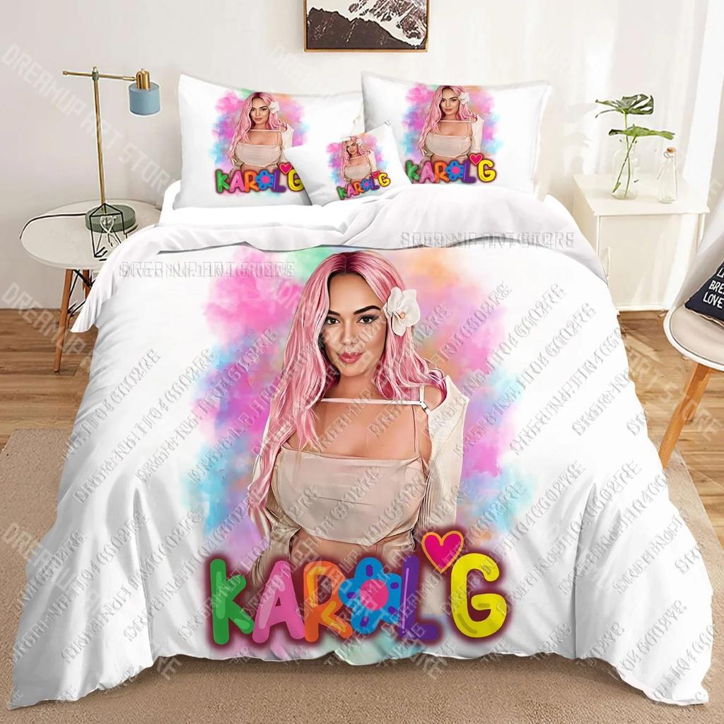 Karol G New Album 3D Bedding Sets Print Duvet Cover Adults_ Children Bed Comforter Birthday Gift Dropshipping