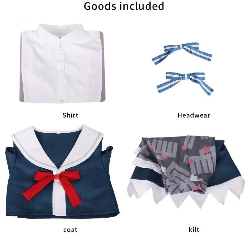 Exquisite Anime Cosplay Costume Set School Uniform For Summer 2024 Featuring Rain Moeko And Reina