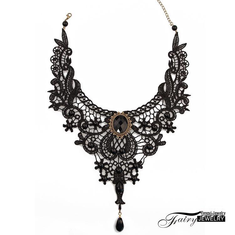 Collana Choker in Pizzo Perla Bianca - Elegante Catena Clavicolare di Alta Gamma per Donna