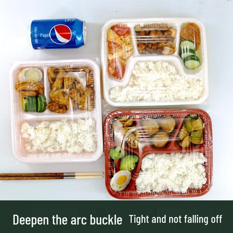 JingJingRS 1000ML 5-Compartment Disposable Lunch Boxes