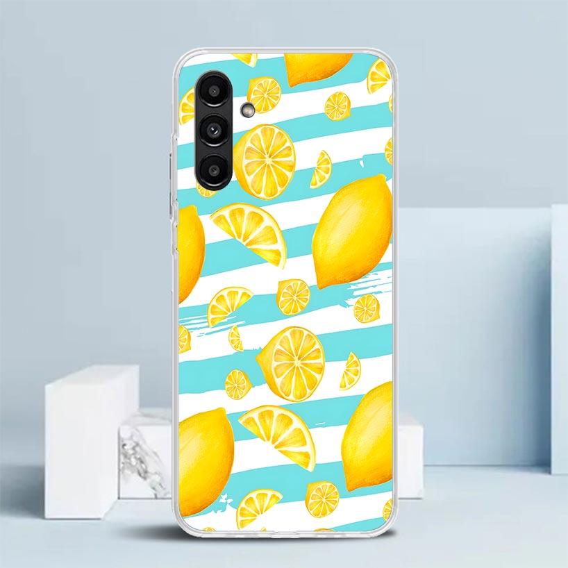 Letní ovoce Citronový kryt pro Samsung Galaxy A17 A37 A57 A16 A26 A36 A56 A15 A14 A55 Pouzdro na telefon A13 A53 A25 A35 A24 A34 A23 A33